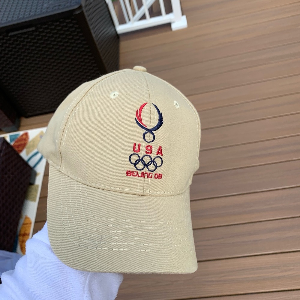 2008 Beijing Olympics USA Sand/Tan Velcro Hat